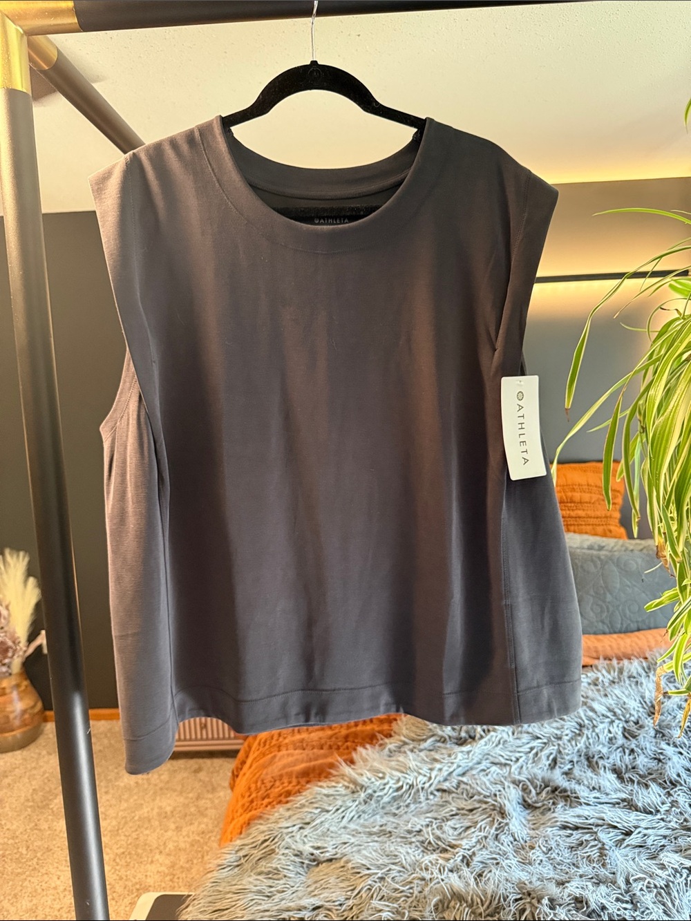 Athleta Black Sea soft Sleeveless Relaxed Muscle Tank